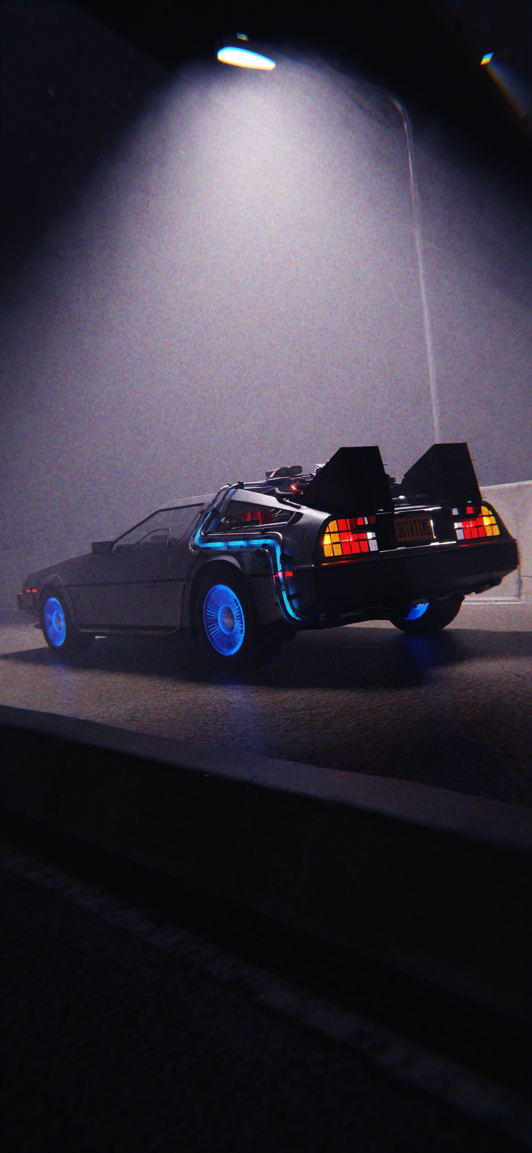 <a href='https://sketchfab.com/3d-models/delorean-back-to-the-future-7bae1ee2b70044ed973b27a828cf0f54' target='_blank' style='color: #FF9900;'>Delorean<a> in some cool lighting scene